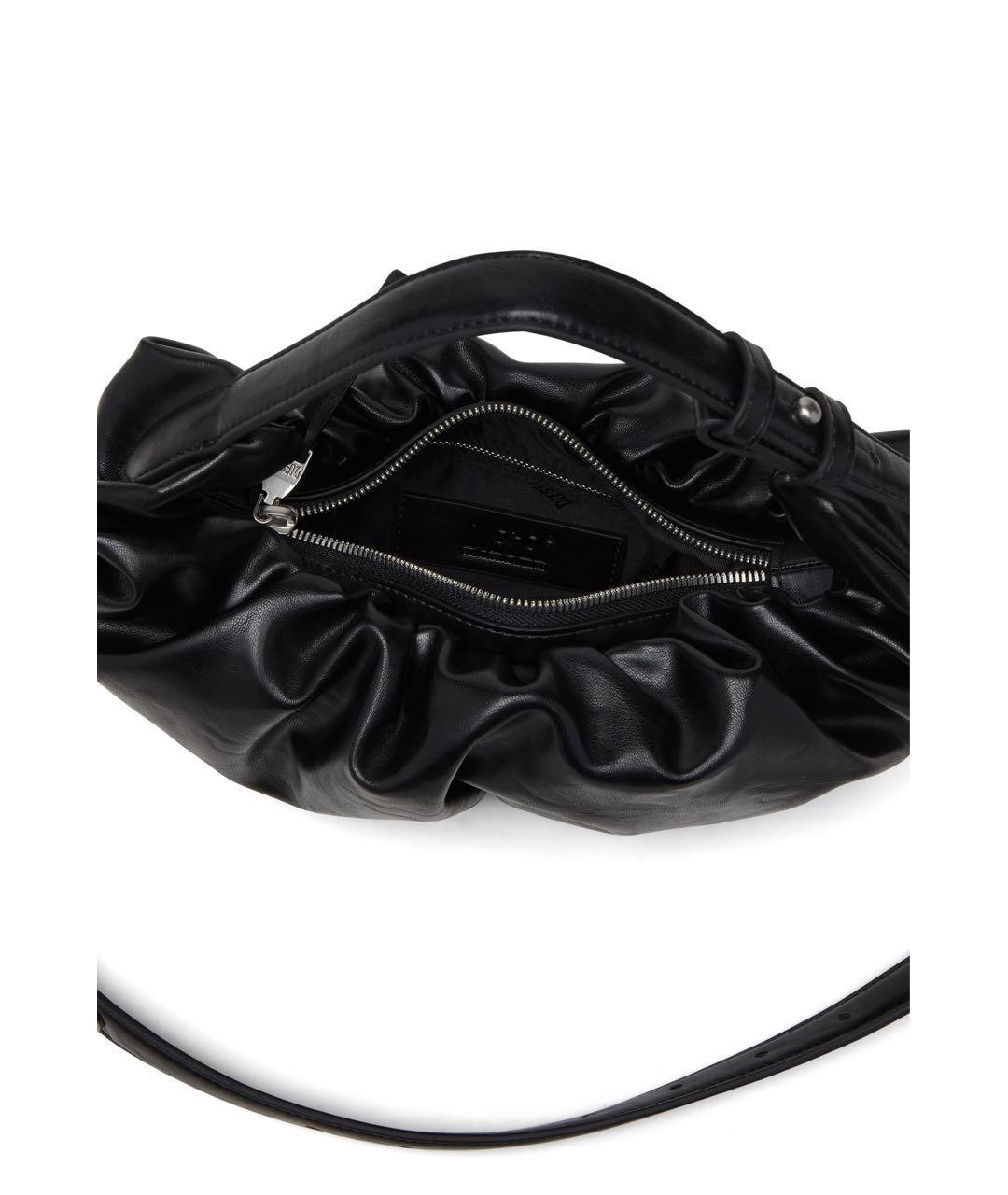 DIESEL Черная сумка с короткими ручками из искусственной кожи, фото 3
