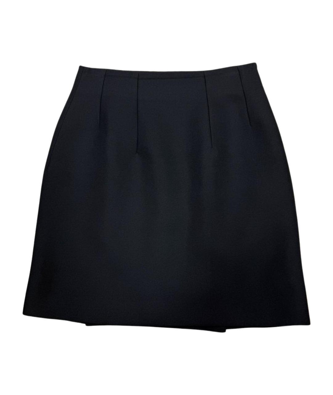 ACNE STUDIOS Черная полиэстеровая юбка мини, фото 1