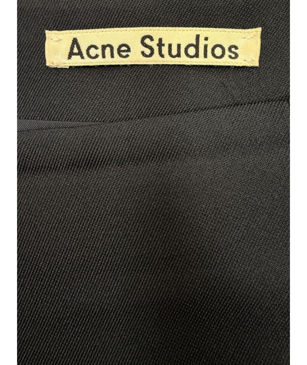 ACNE STUDIOS Черная полиэстеровая юбка мини, фото 3
