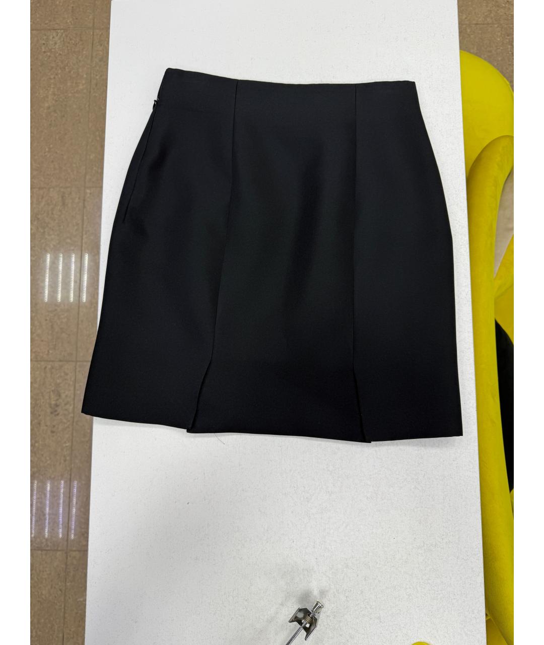 ACNE STUDIOS Черная полиэстеровая юбка мини, фото 2