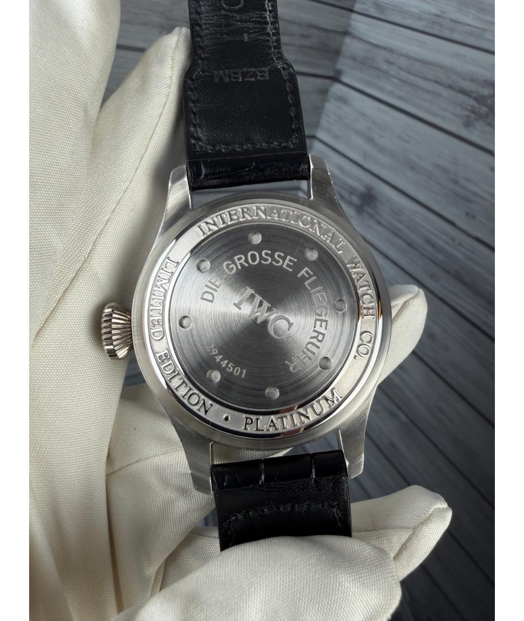 IWC Черные платиновые часы, фото 5