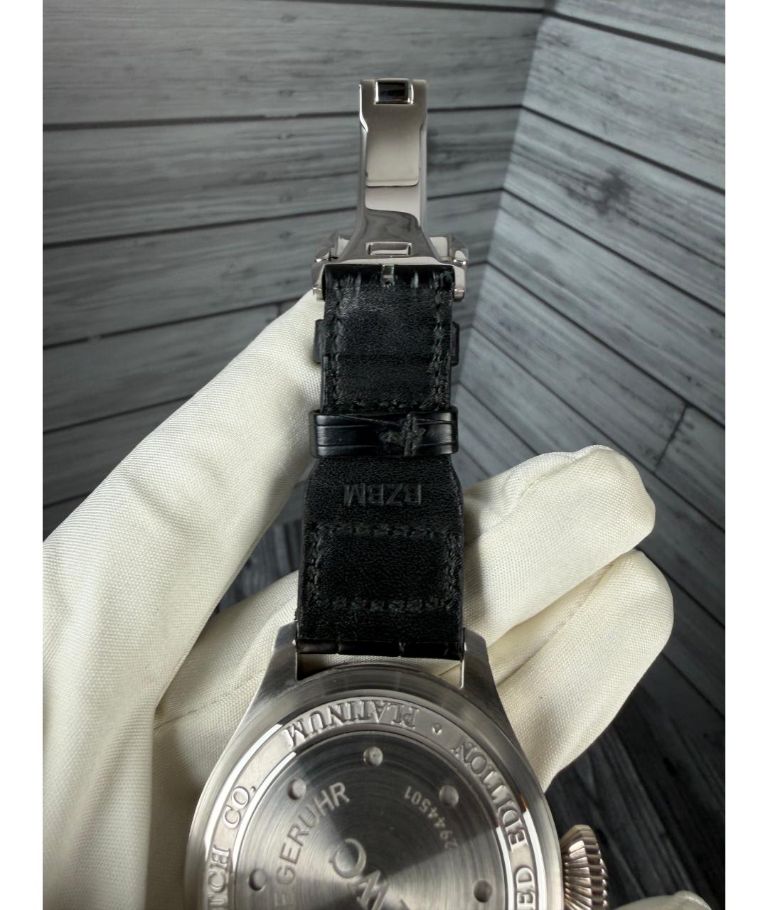 IWC Черные платиновые часы, фото 7