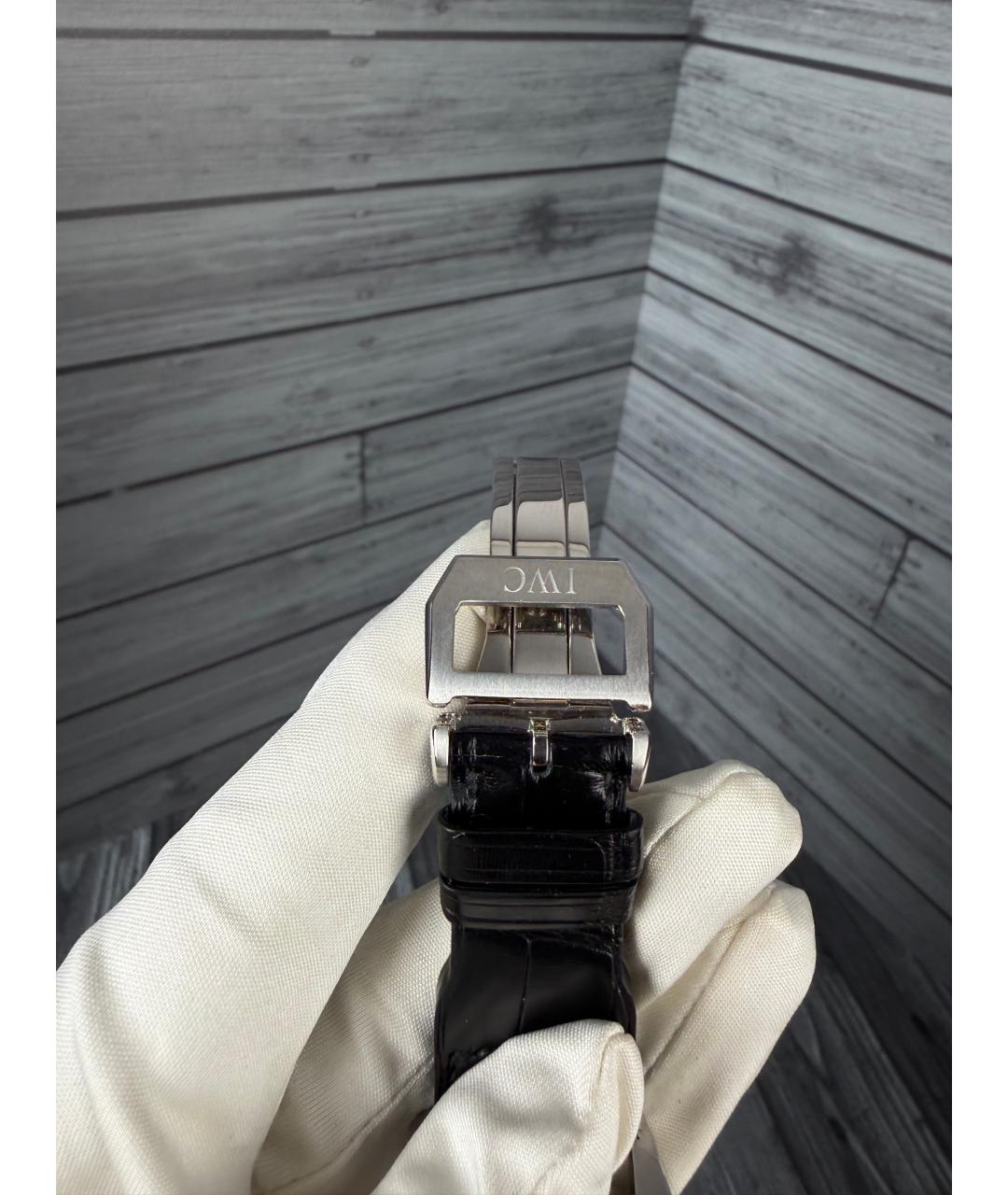 IWC Черные платиновые часы, фото 8