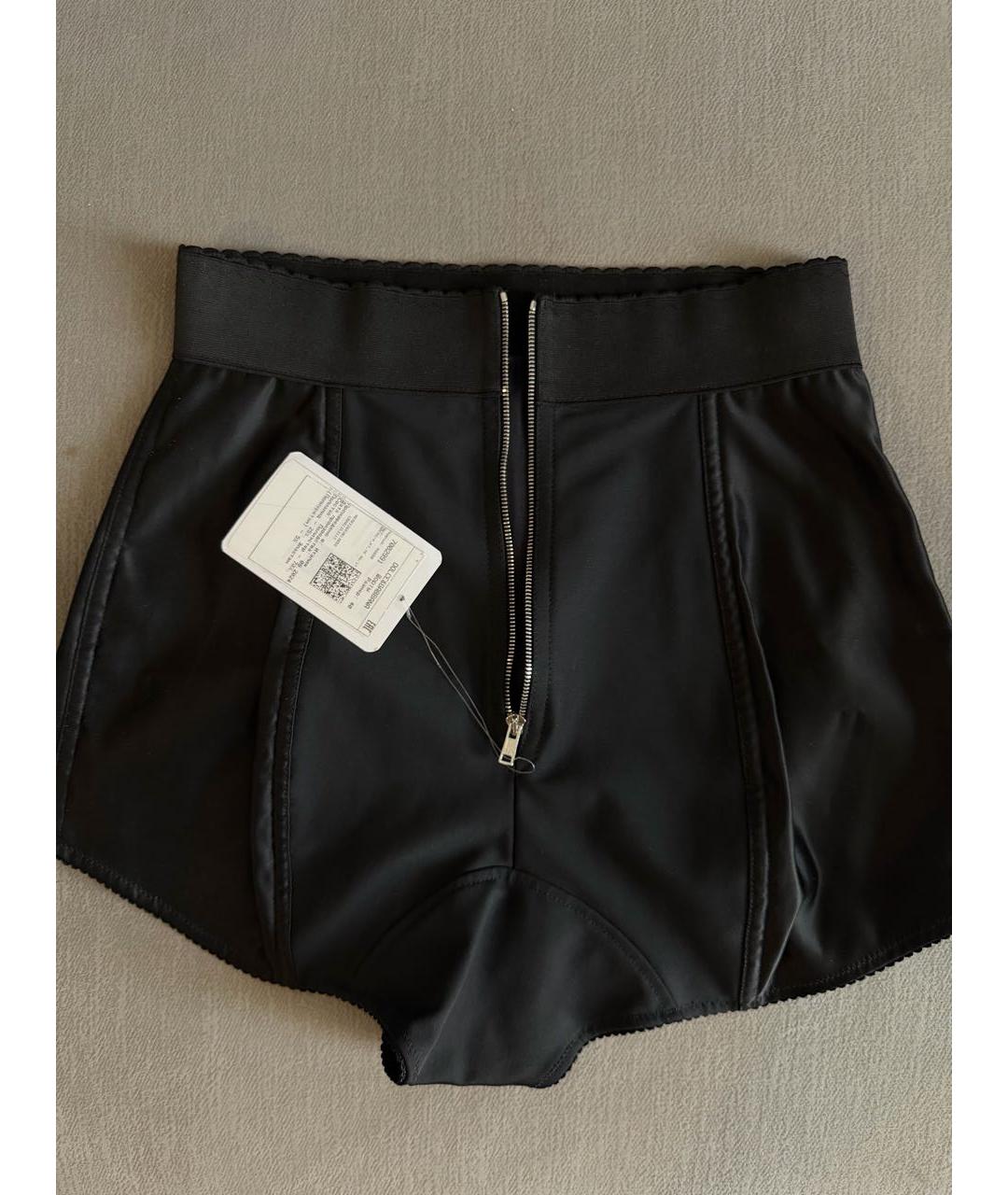 DOLCE&GABBANA Черные полиэстеровые шорты, фото 2