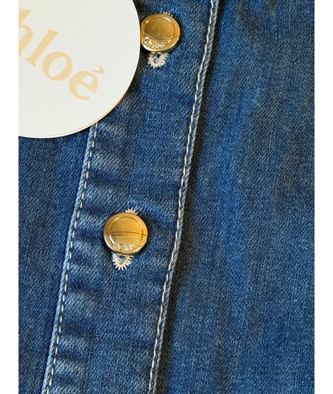 CHLOE Синяя деним юбка, фото 8