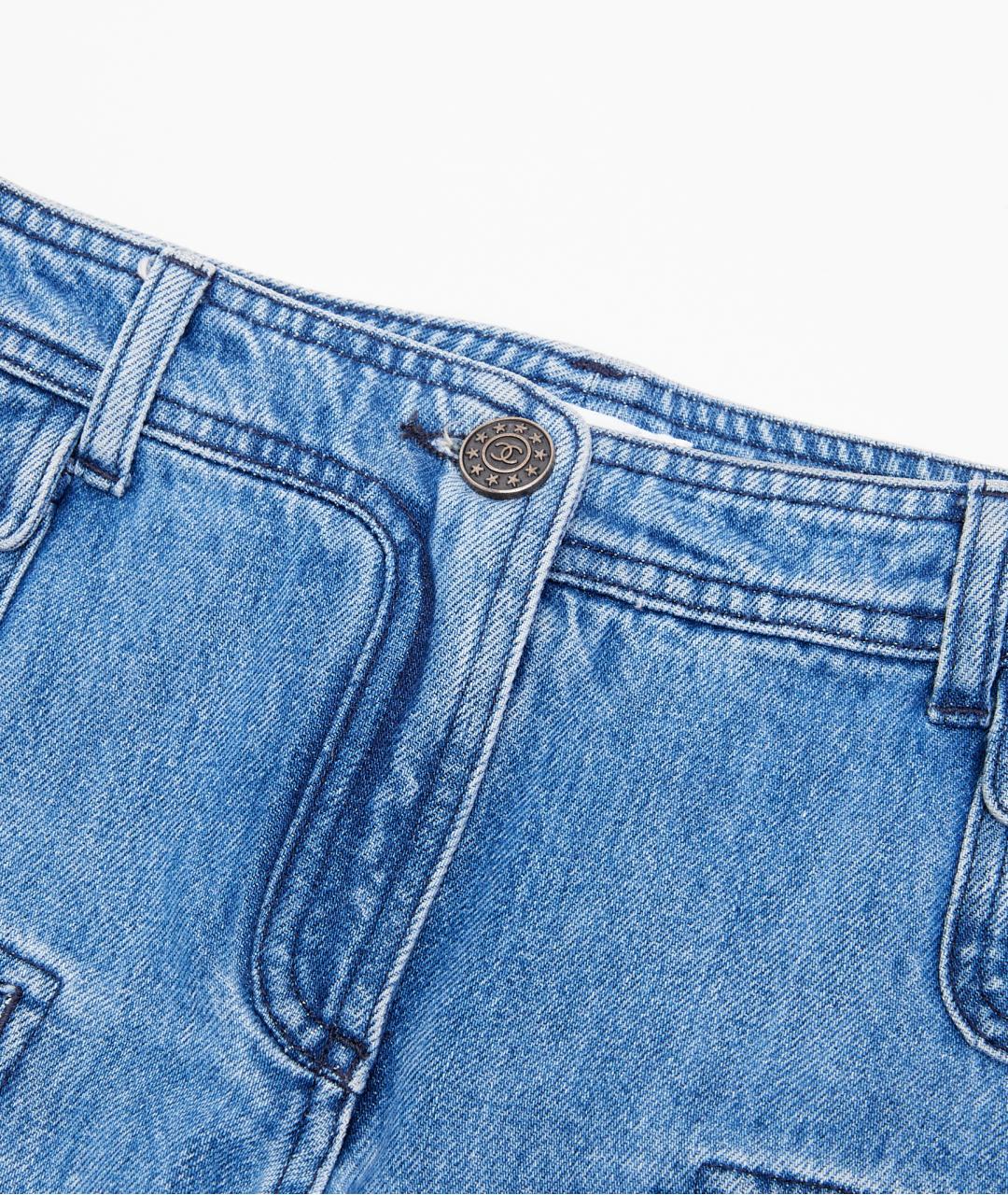 CHANEL Голубые хлопковые шорты, фото 5