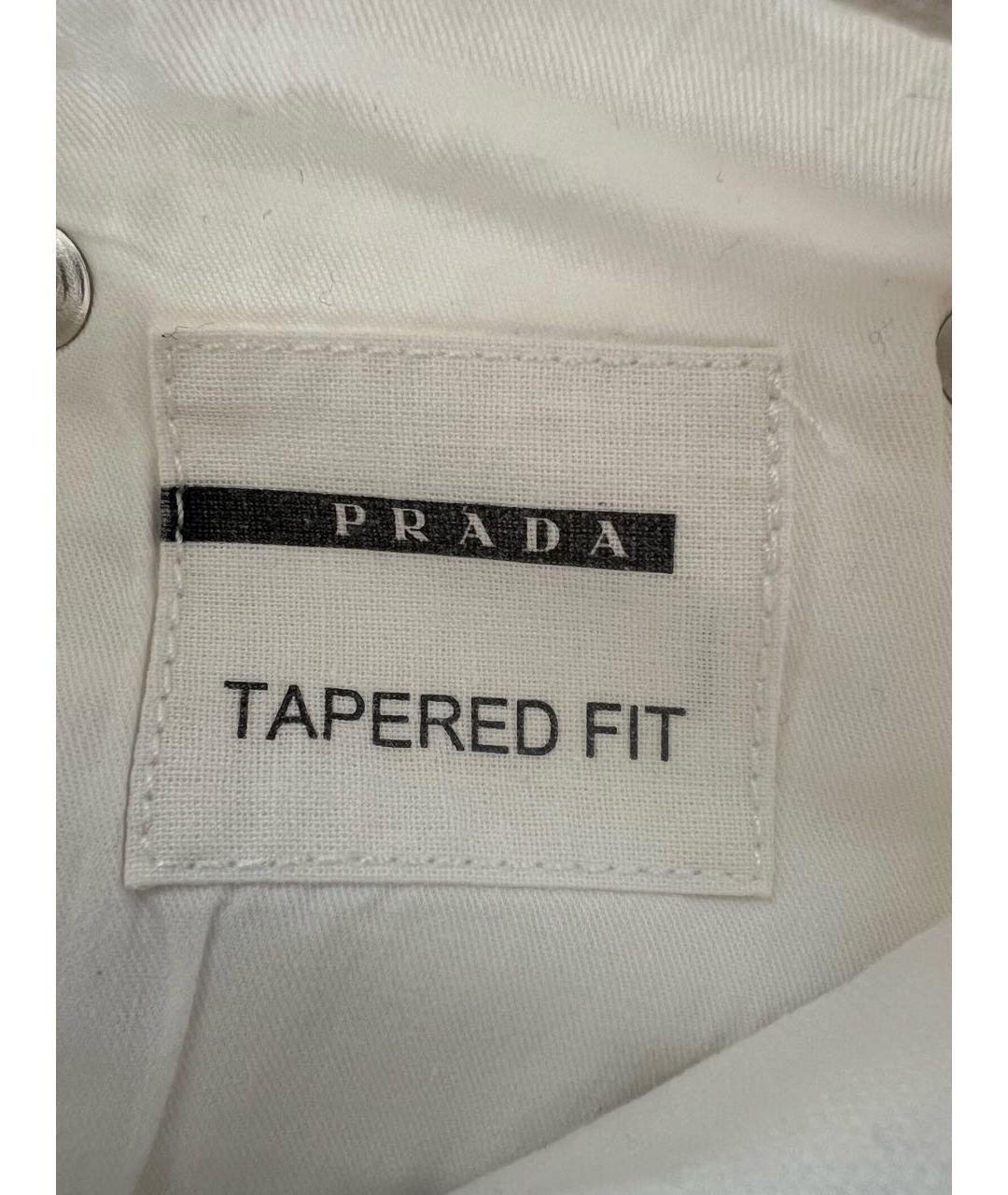 PRADA Белые хлопко-эластановые джинсы скинни, фото 4