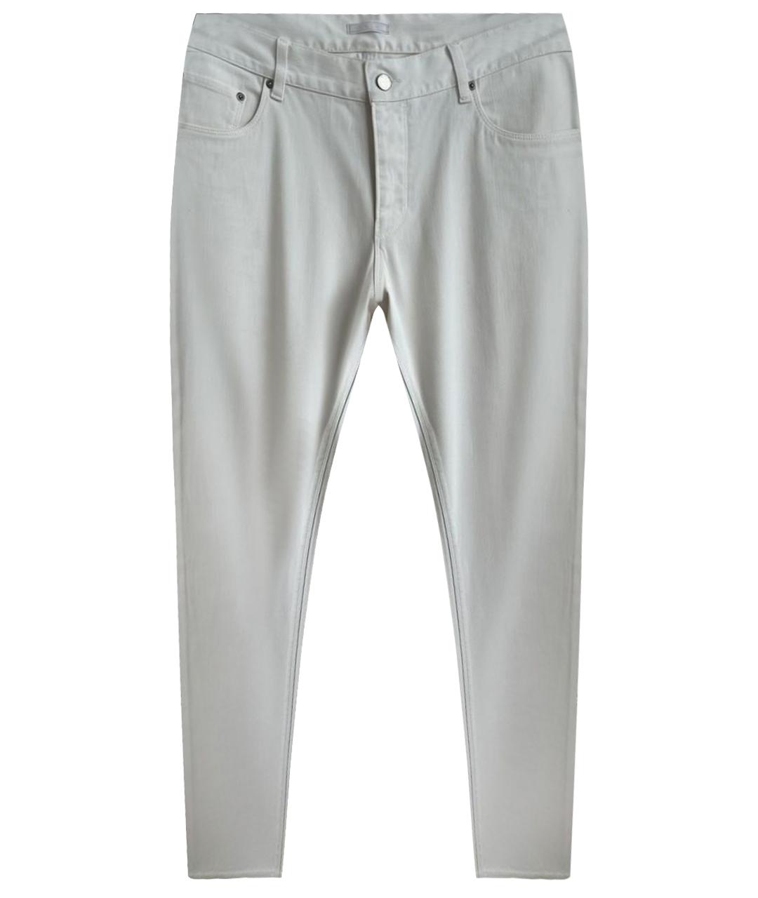 PRADA Белые хлопко-эластановые джинсы скинни, фото 1