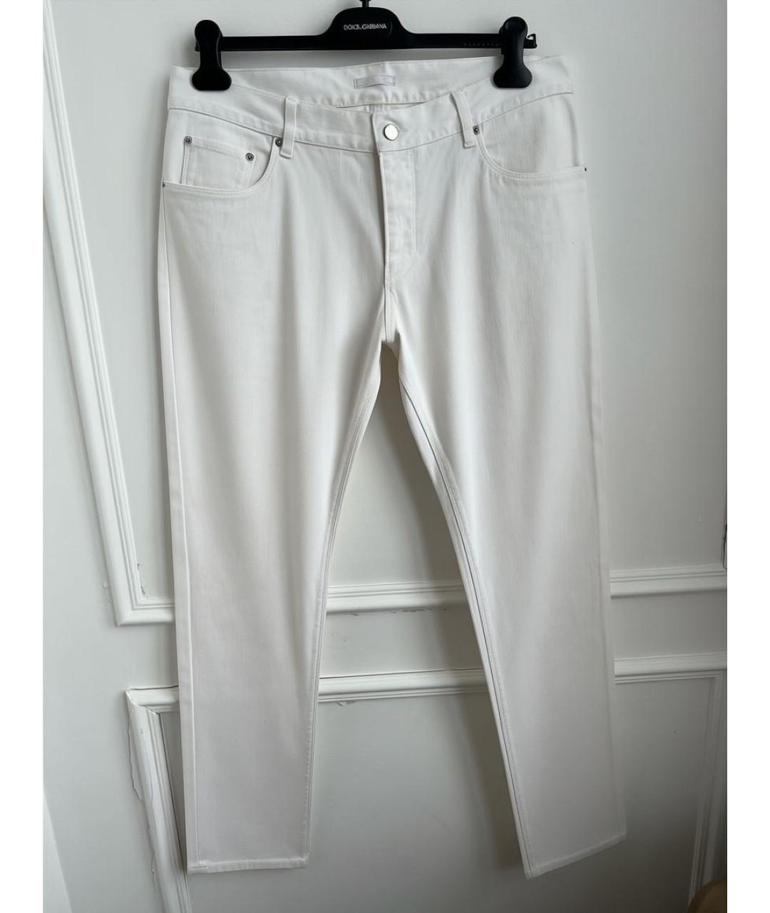 PRADA Белые хлопко-эластановые джинсы скинни, фото 9