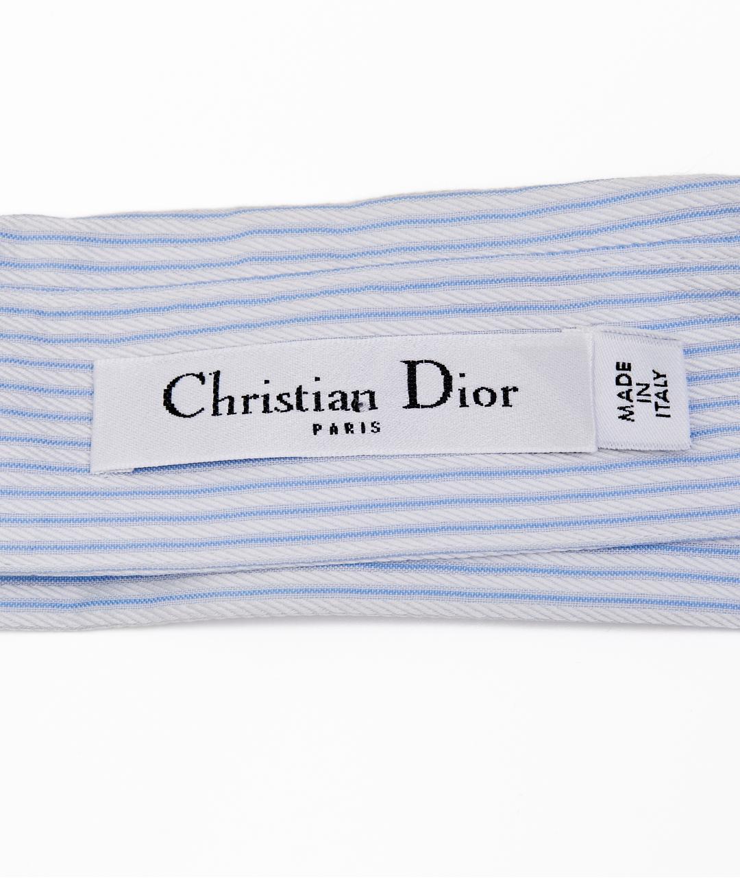 CHRISTIAN DIOR Голубое хлопковое повседневное платье, фото 5
