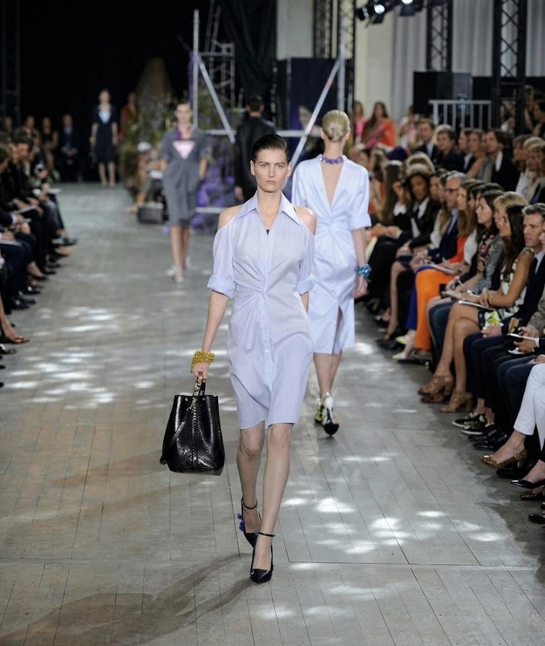 CHRISTIAN DIOR Голубое хлопковое повседневное платье, фото 8