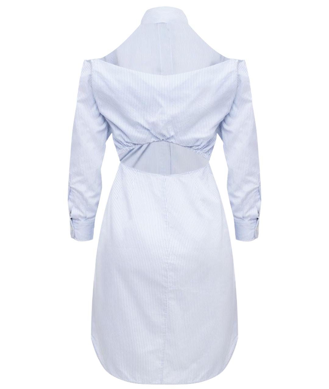 CHRISTIAN DIOR Голубое хлопковое повседневное платье, фото 12