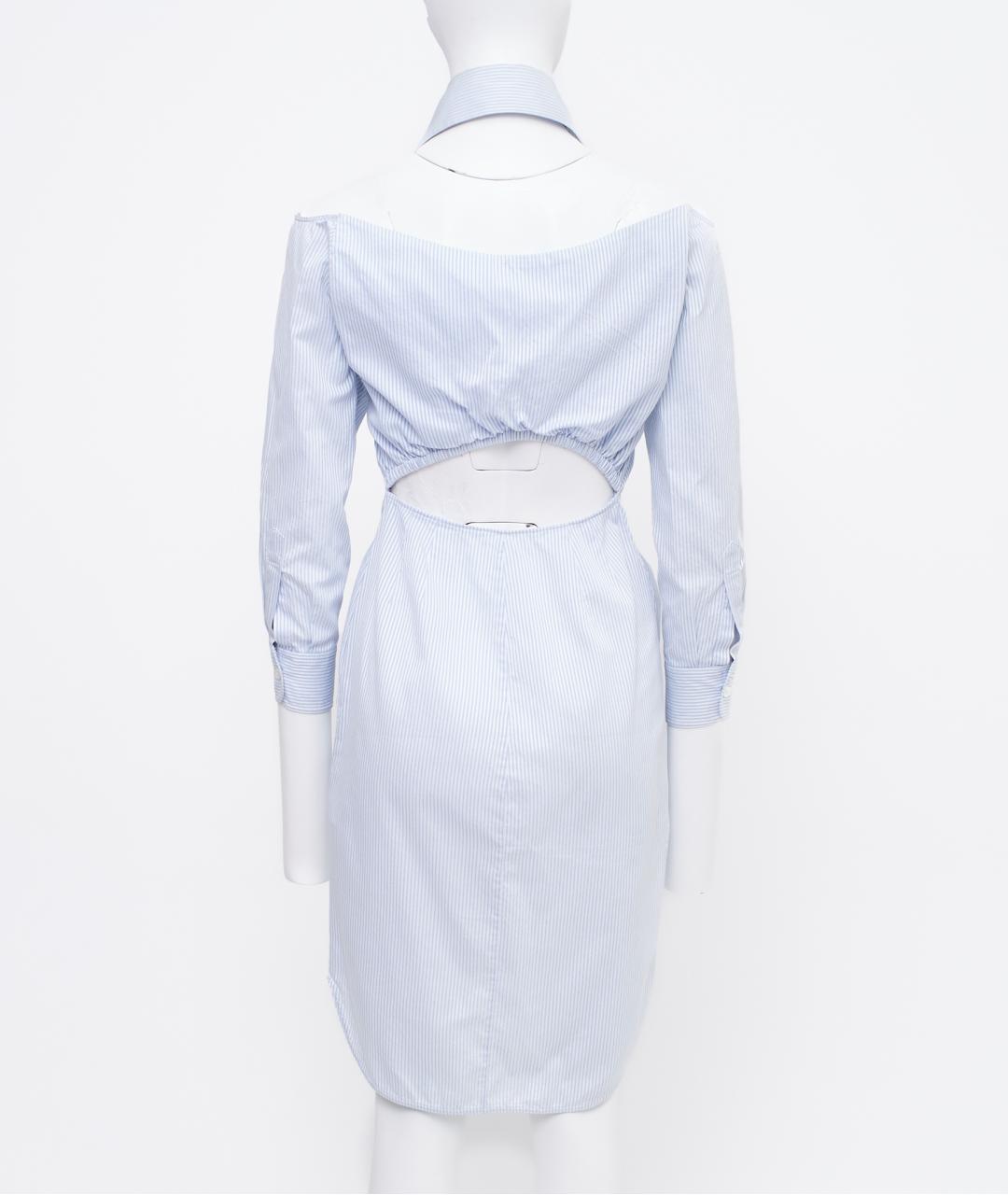 CHRISTIAN DIOR Голубое хлопковое повседневное платье, фото 2