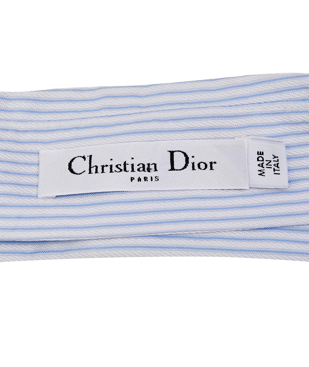 CHRISTIAN DIOR Голубое хлопковое повседневное платье, фото 9