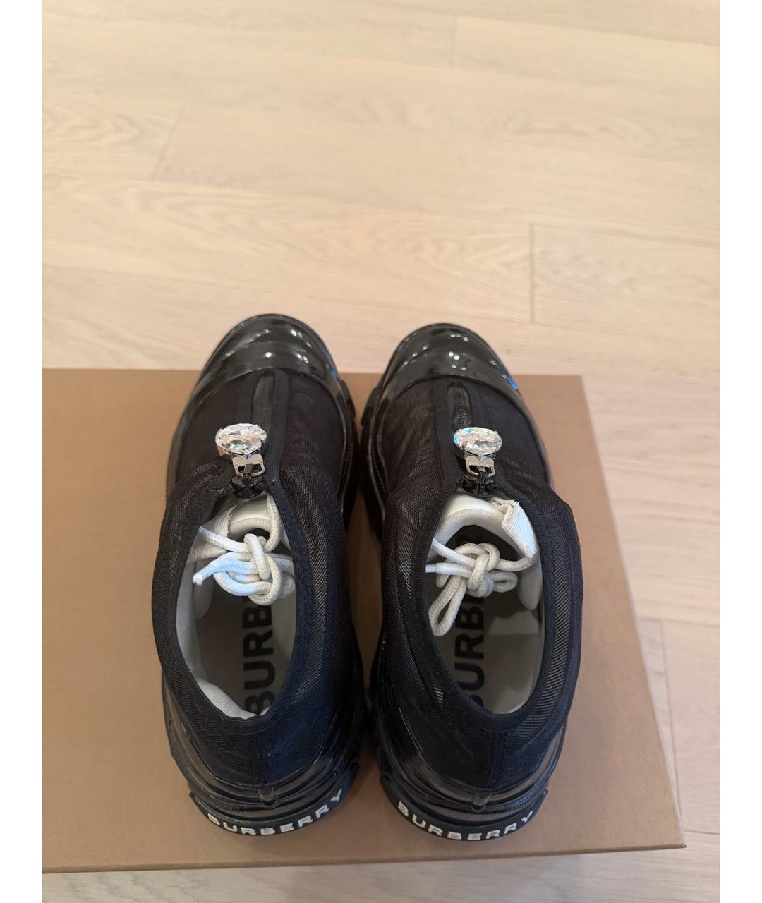 BURBERRY Черные текстильные кроссовки, фото 3