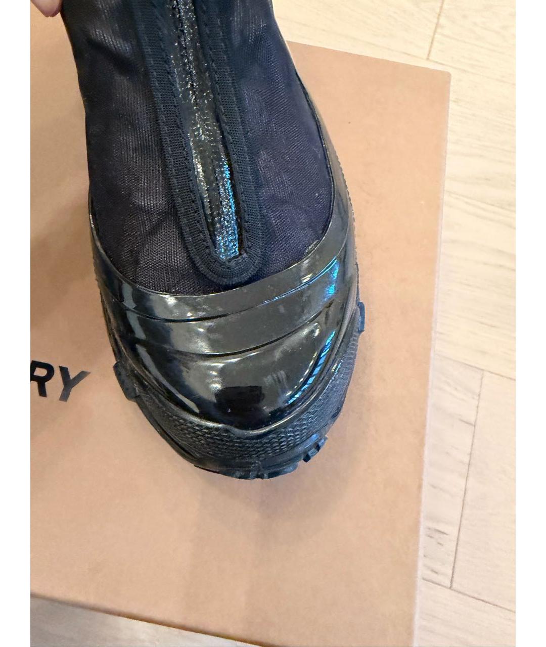 BURBERRY Черные текстильные кроссовки, фото 8