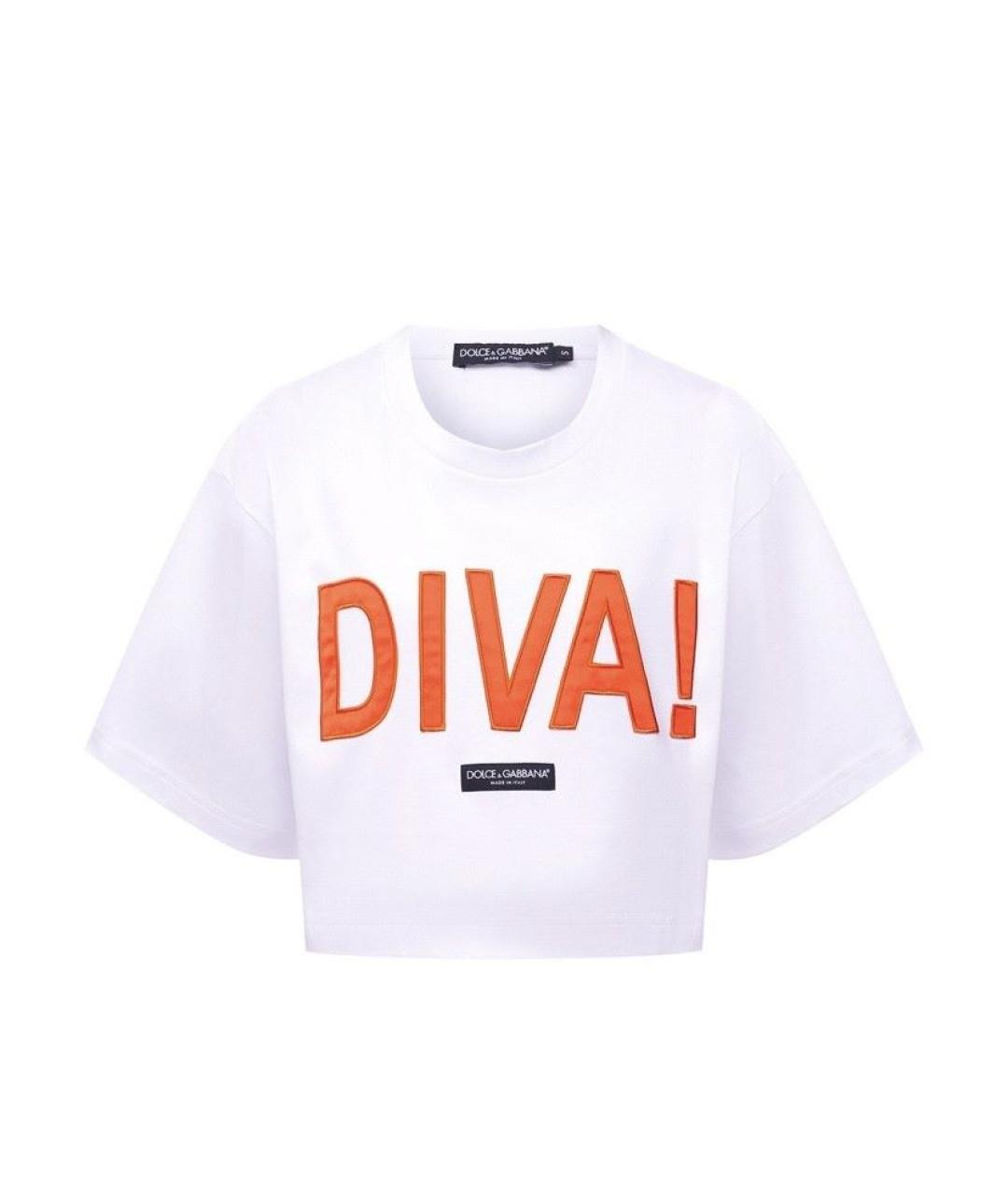 DOLCE&GABBANA Белая полиэстеровая футболка, фото 9