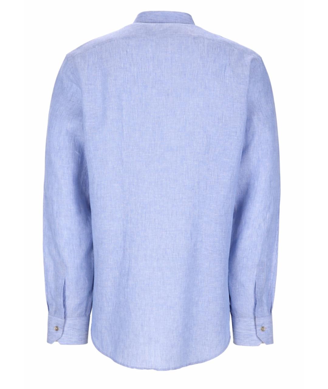 PAUL SMITH Синяя льняная кэжуал рубашка, фото 2