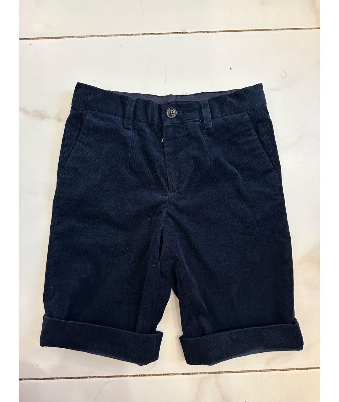 DOLCE&GABBANA Темно-синие хлопковые детские шорты, фото 7