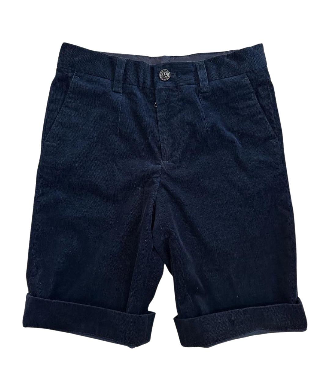DOLCE&GABBANA Темно-синие хлопковые детские шорты, фото 1