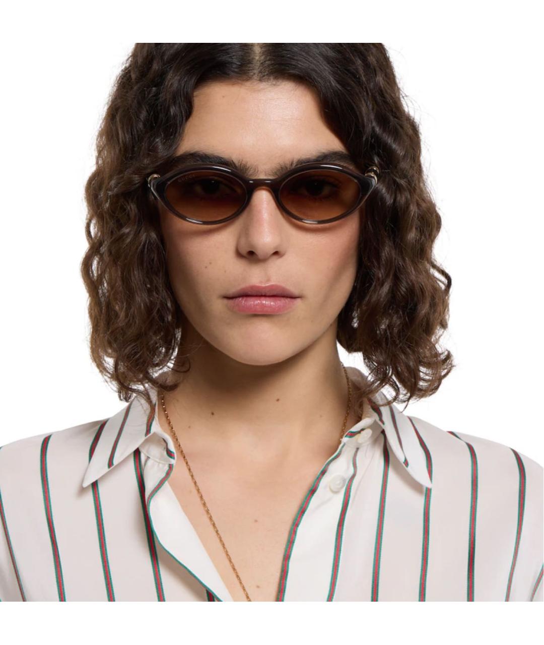 GUCCI Коричневые солнцезащитные очки, фото 3