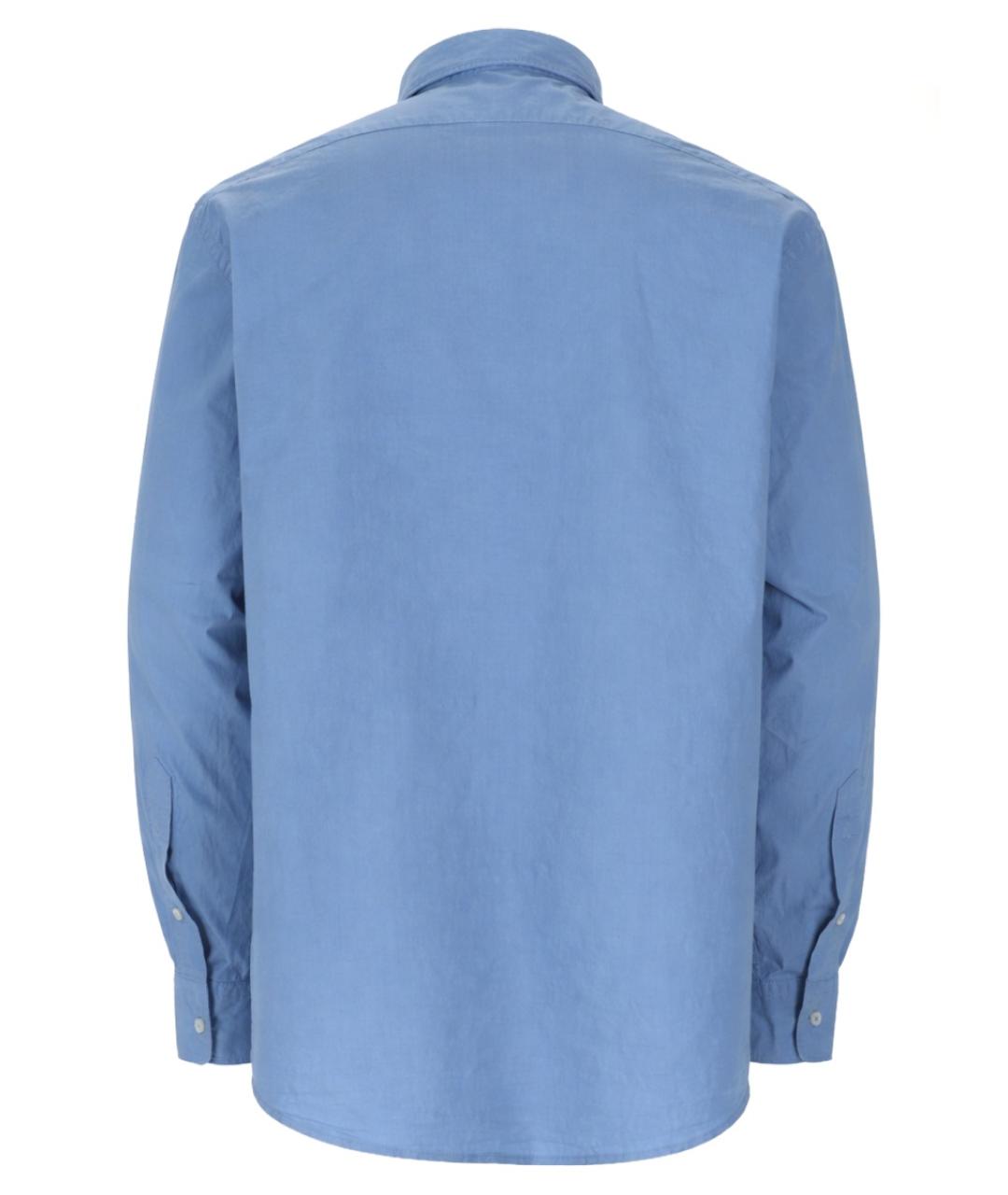 NO PROBLEMO Голубая хлопковая кэжуал рубашка, фото 2