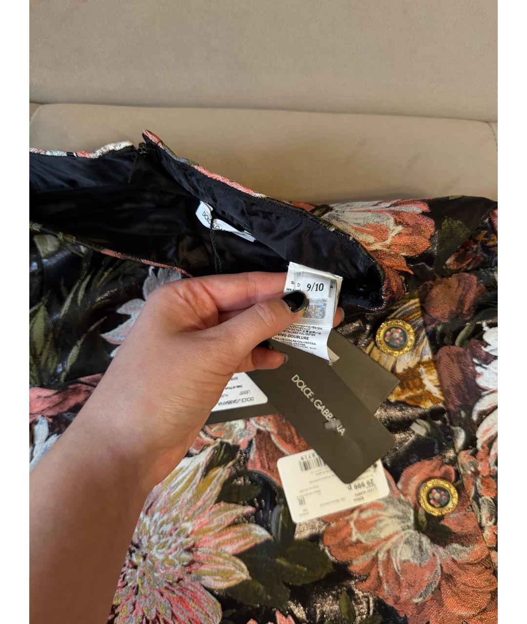 DOLCE & GABBANA KIDS Мульти полиэстеровая юбка, фото 5