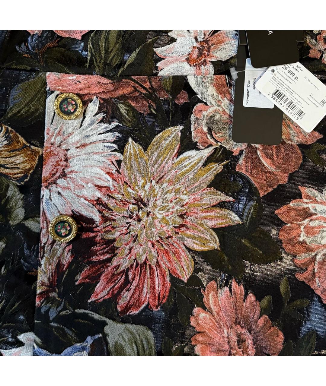 DOLCE & GABBANA KIDS Мульти полиэстеровая юбка, фото 4