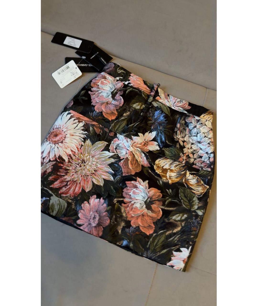 DOLCE & GABBANA KIDS Мульти полиэстеровая юбка, фото 2