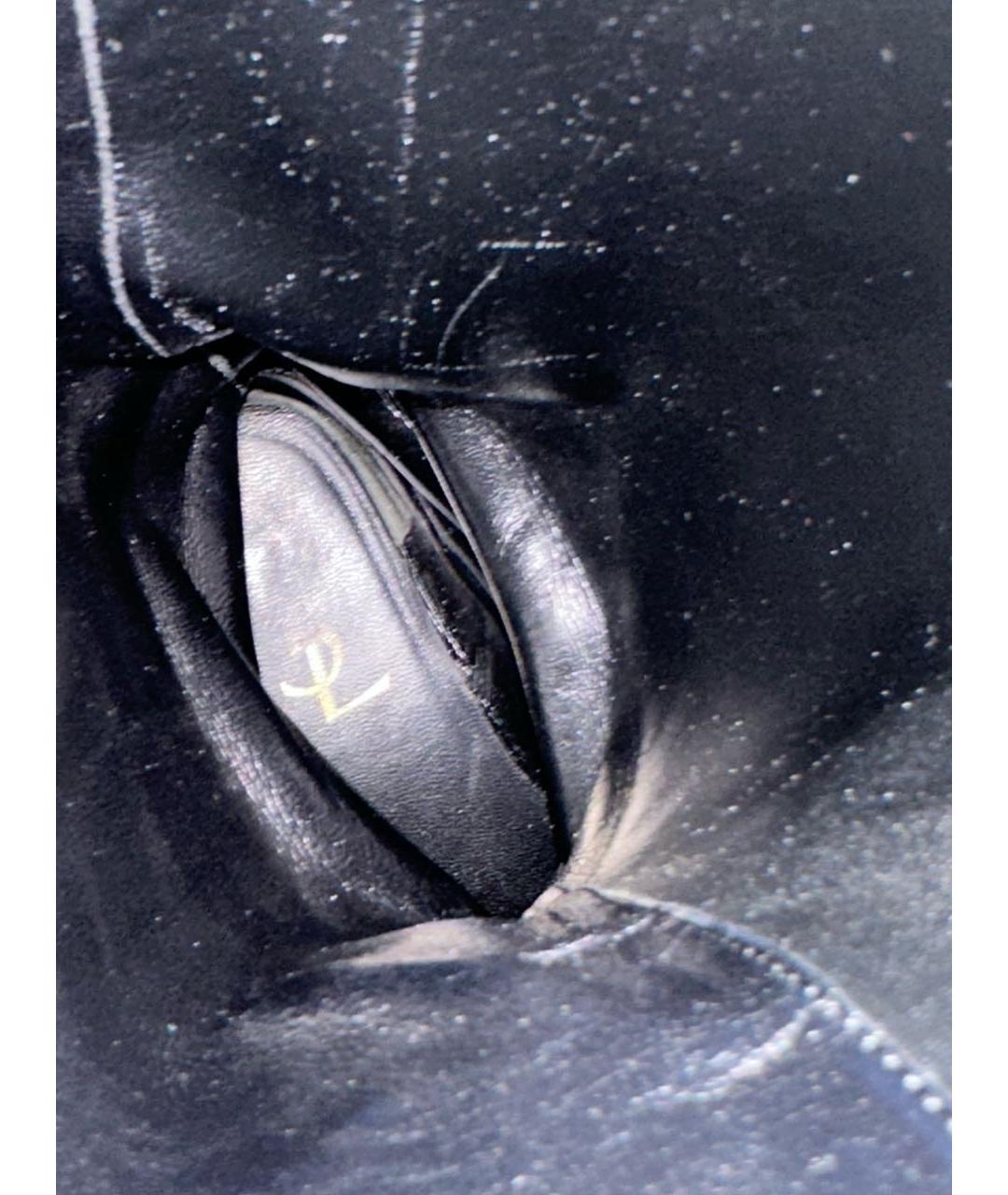 SAINT LAURENT Черные сапоги из лакированной кожи, фото 4
