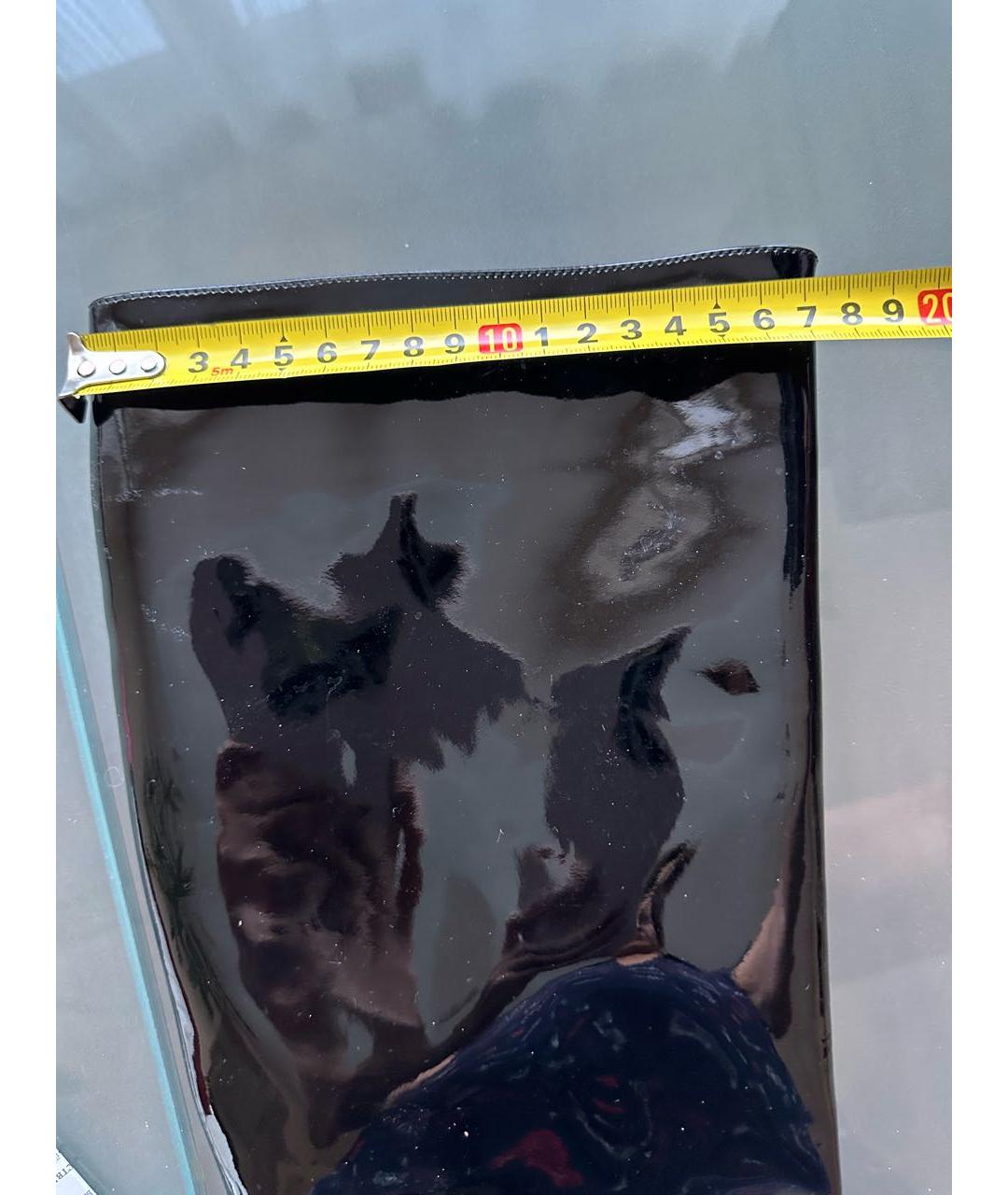 SAINT LAURENT Черные сапоги из лакированной кожи, фото 3