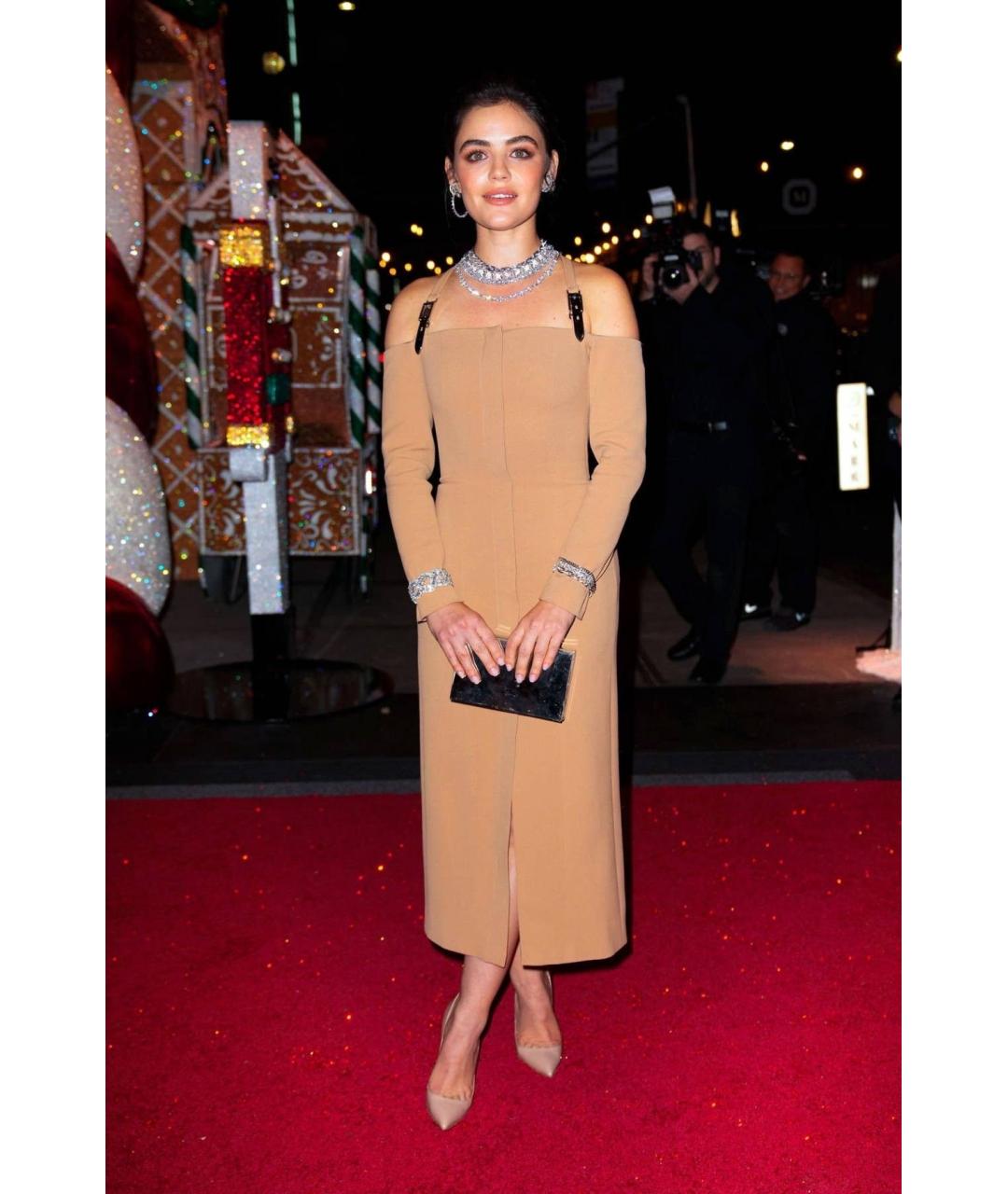 DAVID KOMA Бежевое вискозное коктейльное платье, фото 3