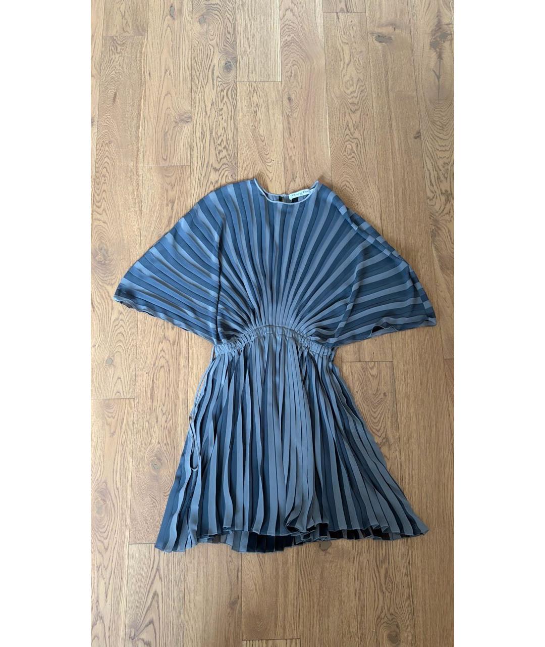 CHRISTIAN DIOR Голубое полиэстеровое коктейльное платье, фото 9