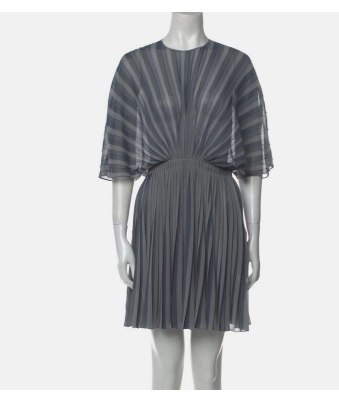 CHRISTIAN DIOR Голубое полиэстеровое коктейльное платье, фото 8