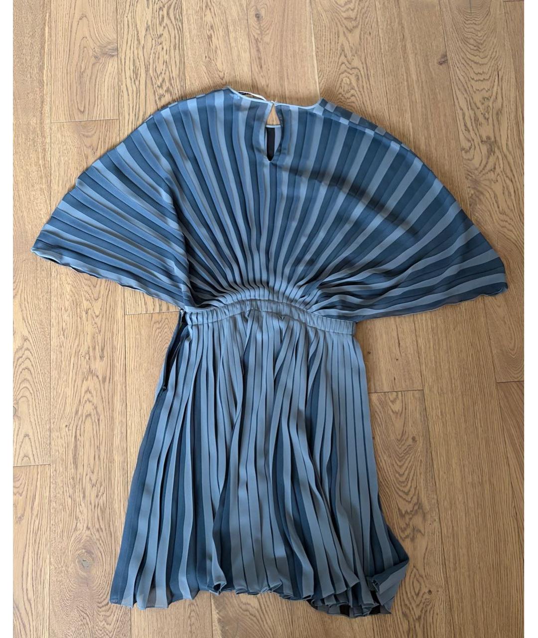 CHRISTIAN DIOR Голубое полиэстеровое коктейльное платье, фото 2