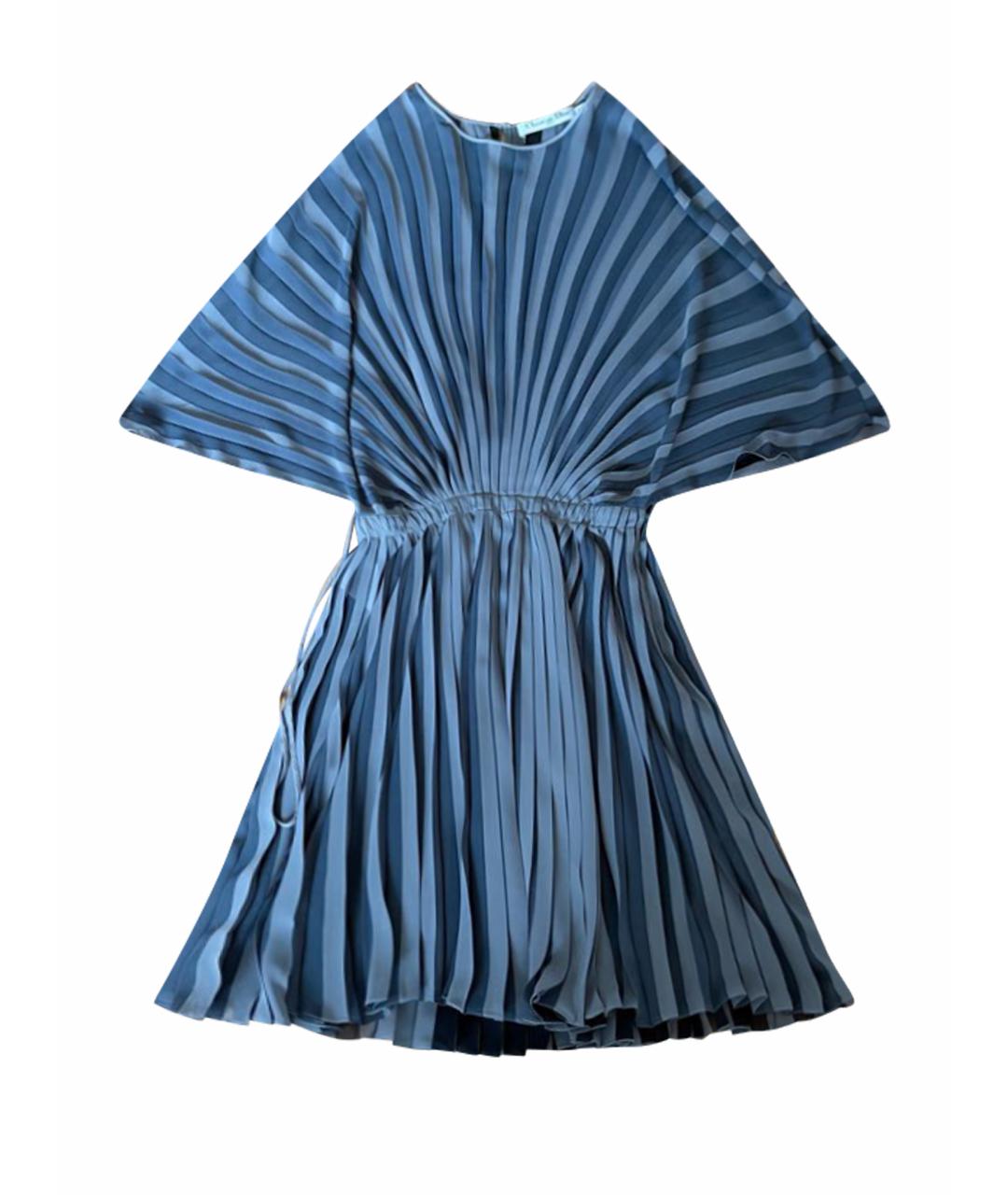 CHRISTIAN DIOR Голубое полиэстеровое коктейльное платье, фото 1