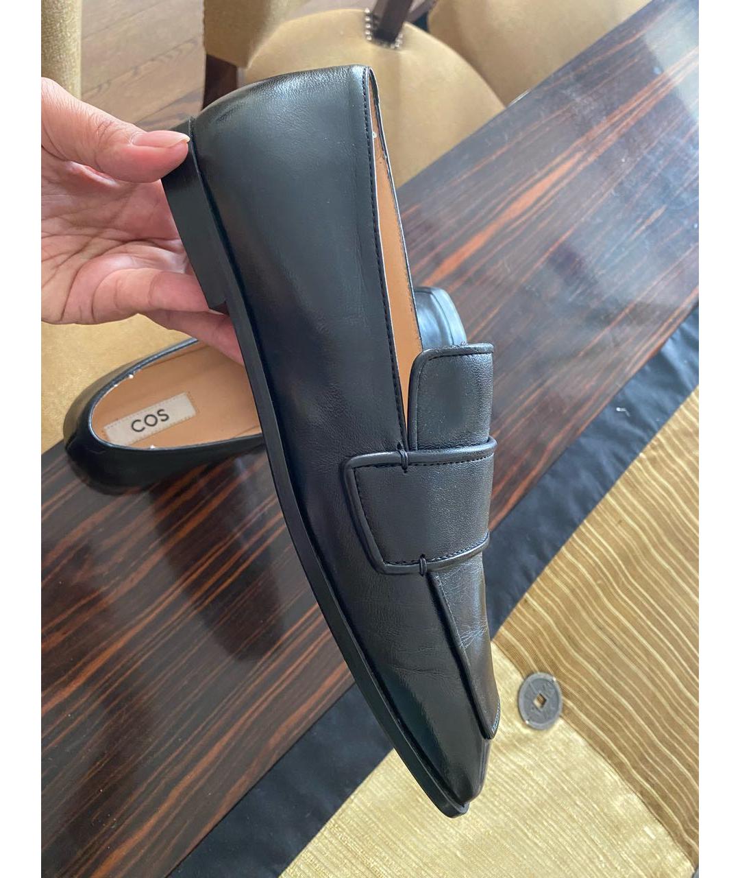 COS Черные кожаные лоферы, фото 3