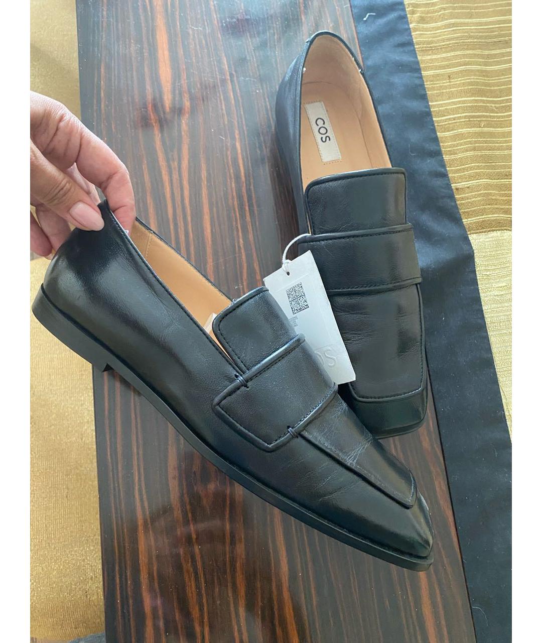 COS Черные кожаные лоферы, фото 6