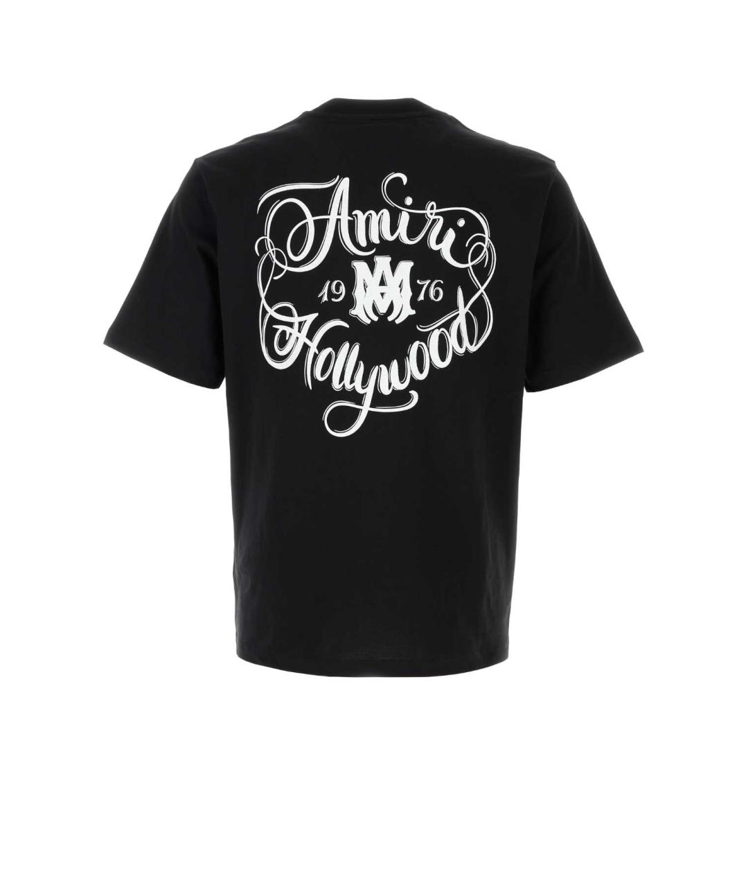 AMIRI Черная хлопковая футболка, фото 2