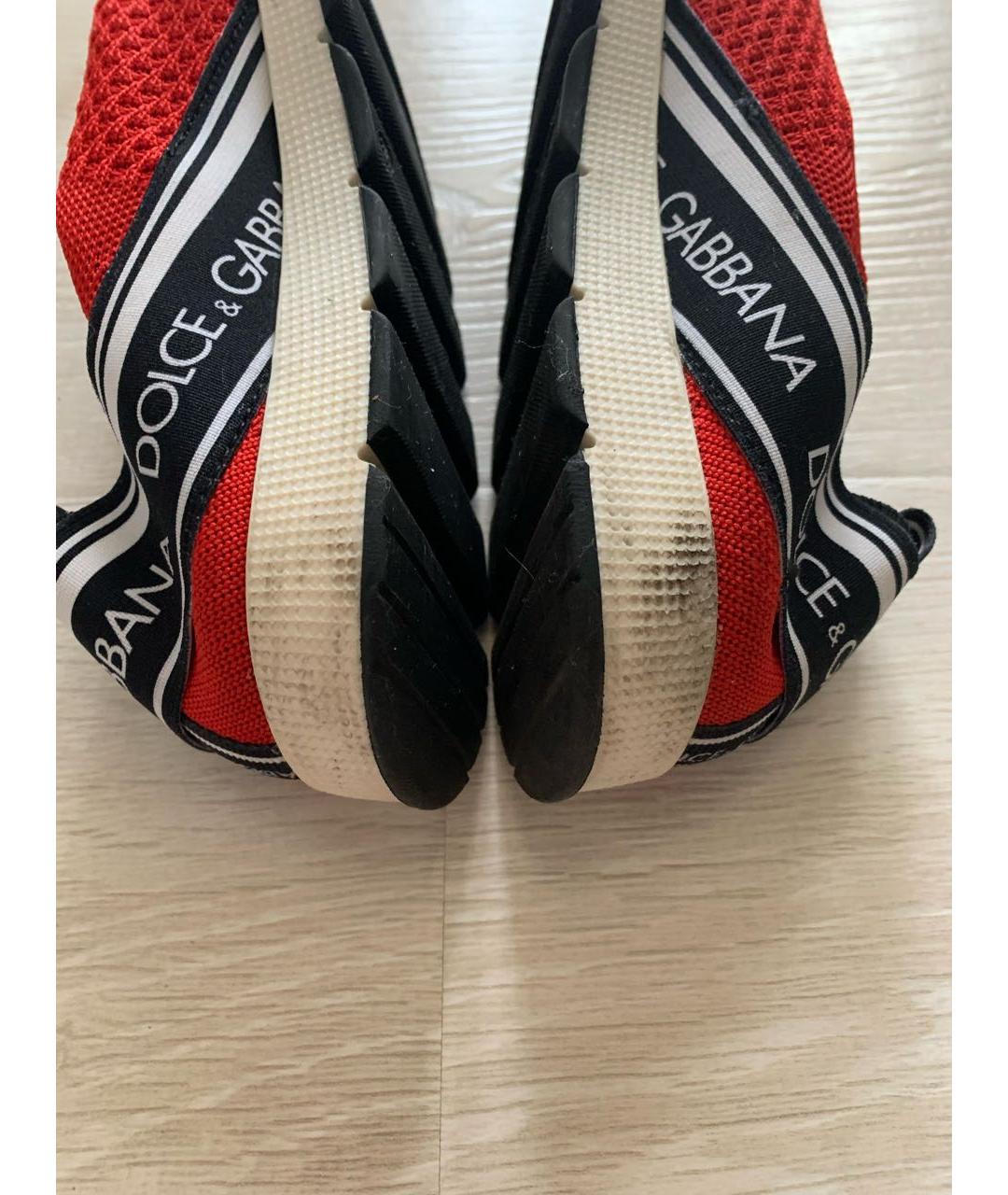 DOLCE & GABBANA KIDS Красные синтетические кеды, фото 8