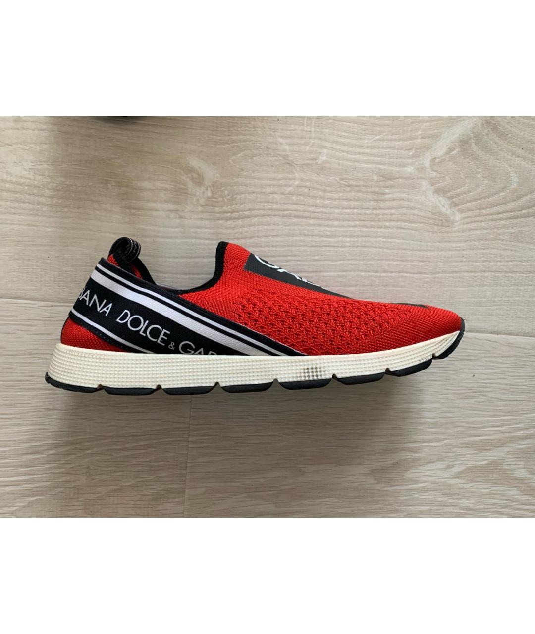 DOLCE & GABBANA KIDS Красные синтетические кеды, фото 9