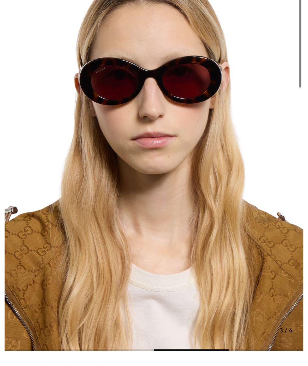 GUCCI Коричневые солнцезащитные очки, фото 2