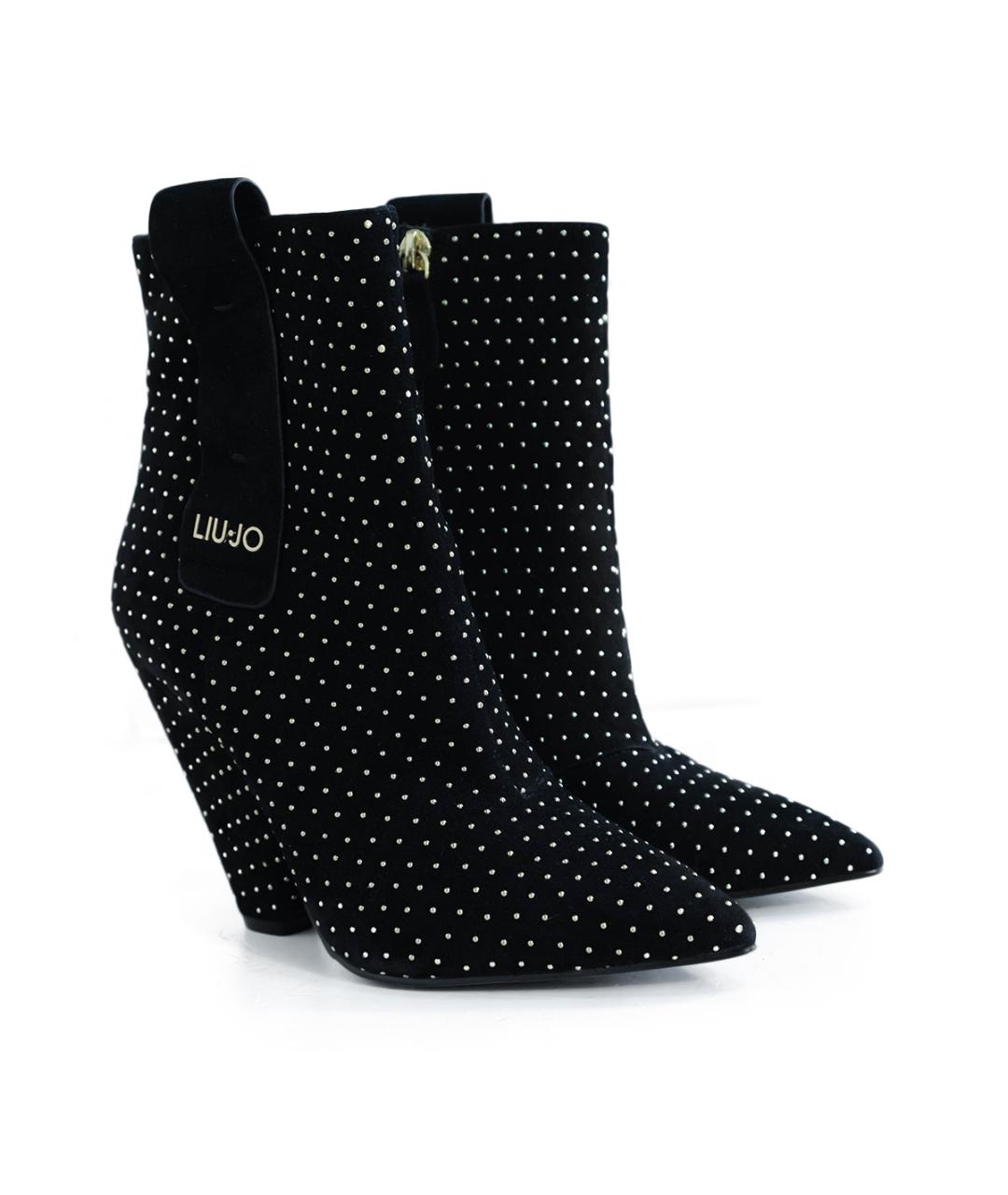 LIU JO Черные кожаные ботильоны, фото 2