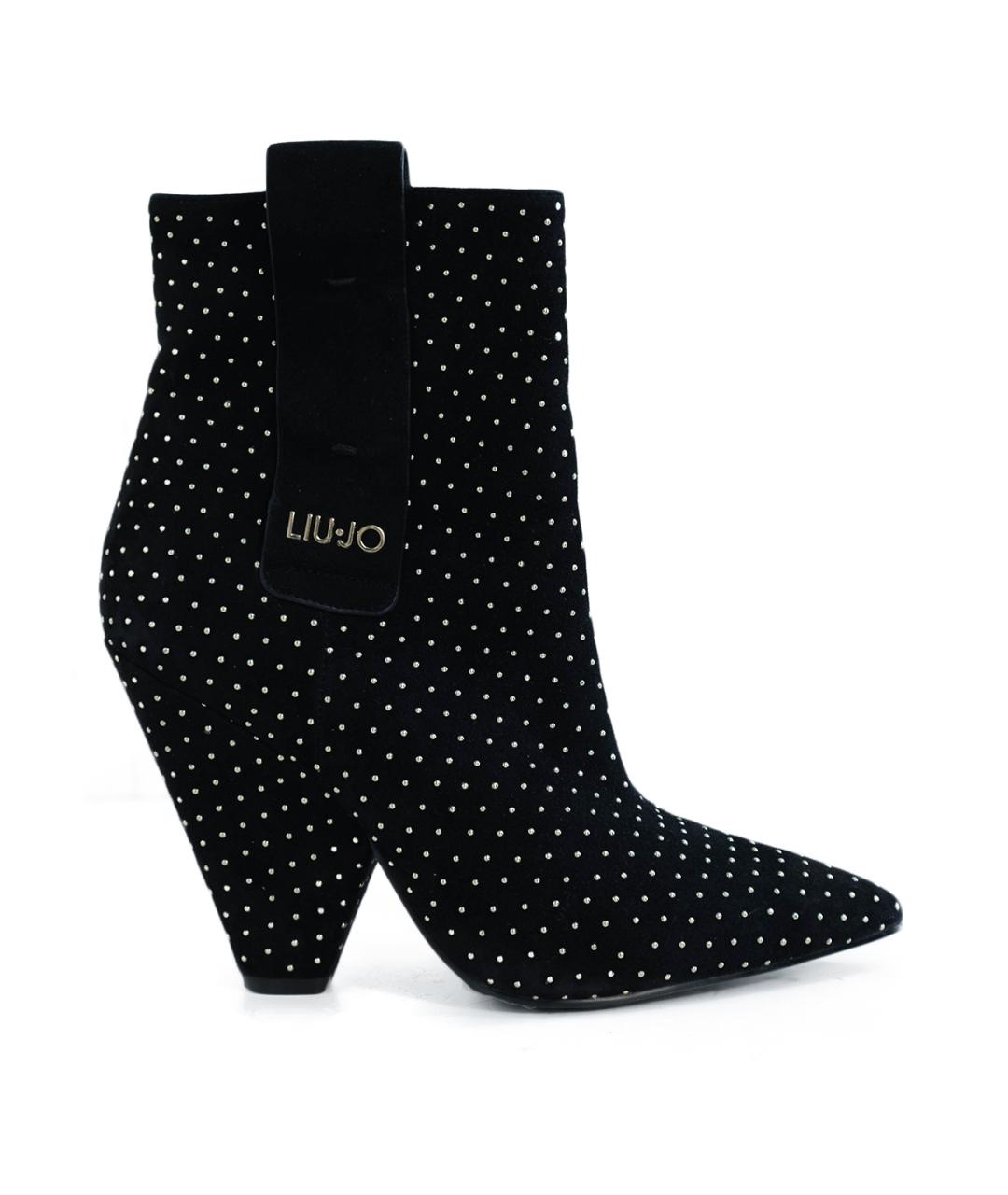LIU JO Черные кожаные ботильоны, фото 1