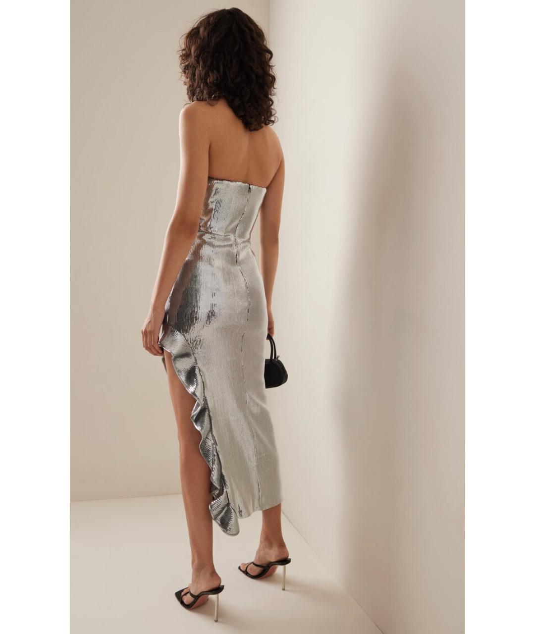 DAVID KOMA Бежевое полиэстеровое коктейльное платье, фото 4