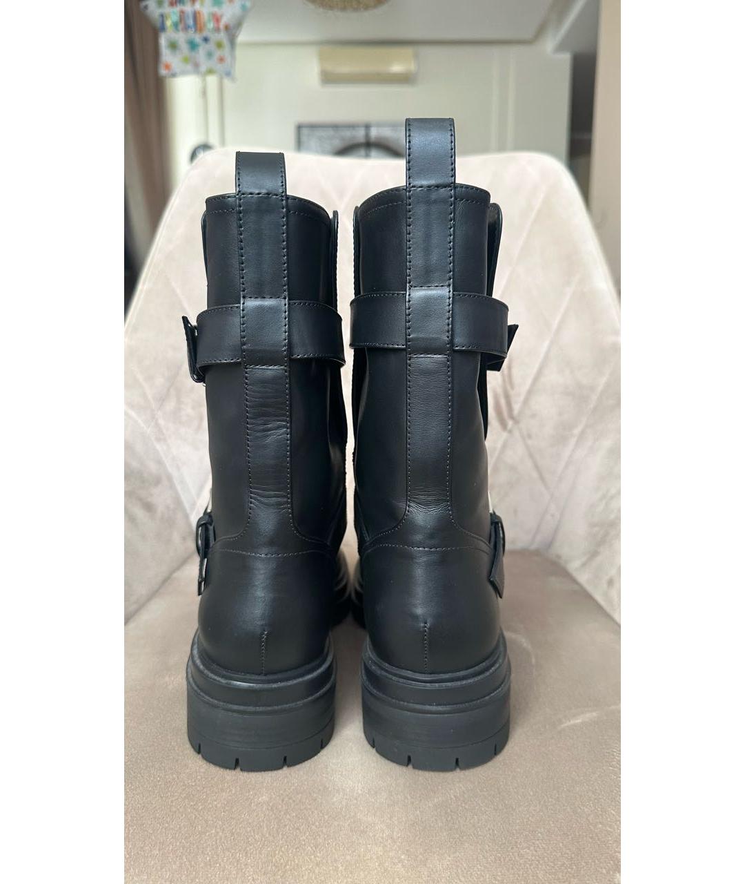 GIANVITO ROSSI Черные кожаные полусапоги, фото 3