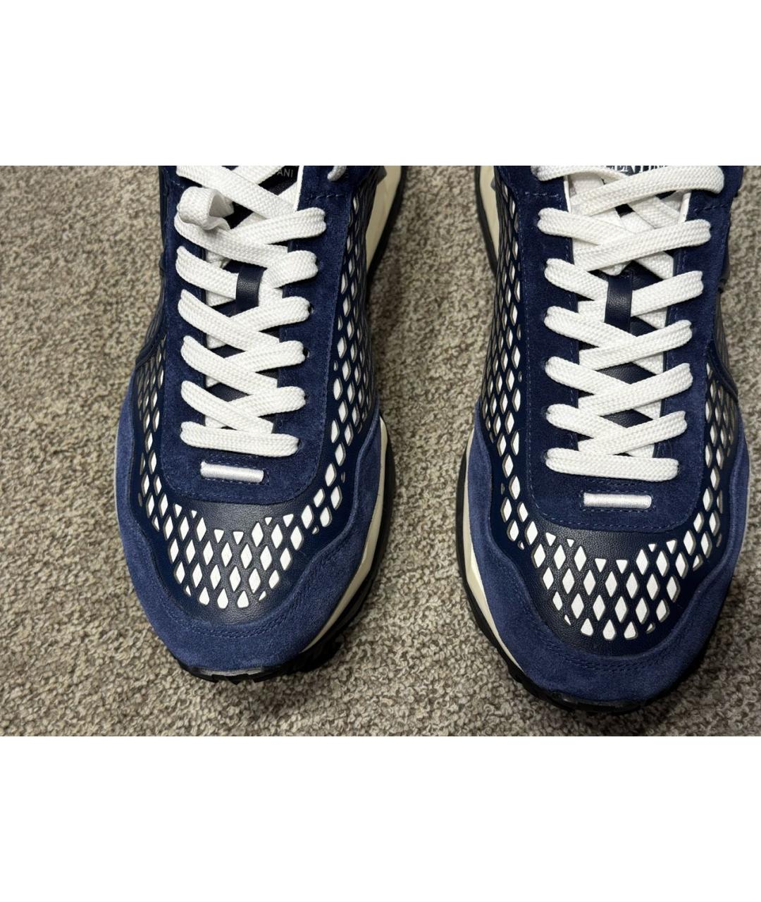 VALENTINO Темно-синие низкие кроссовки / кеды, фото 3