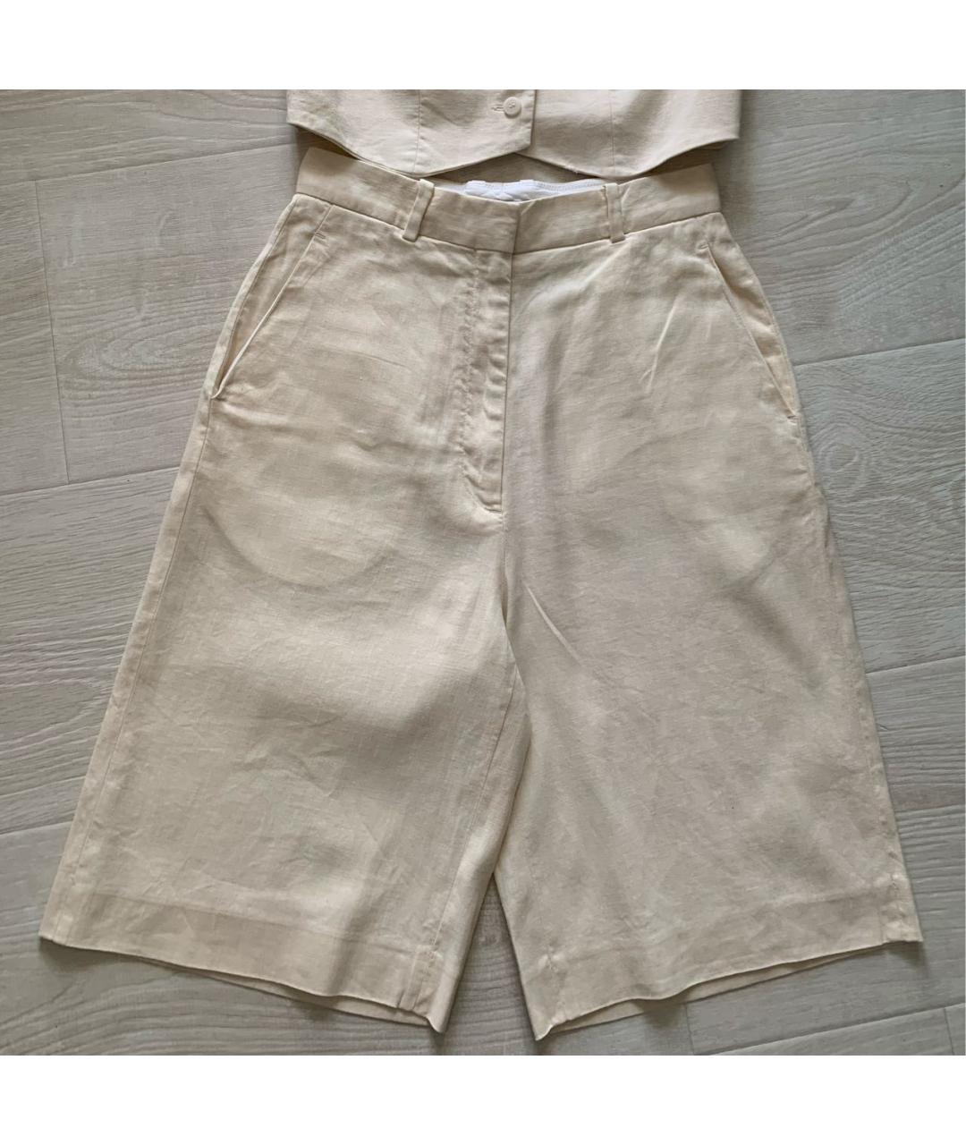 SANDRO Бежевый хлопковый костюм с брюками, фото 7