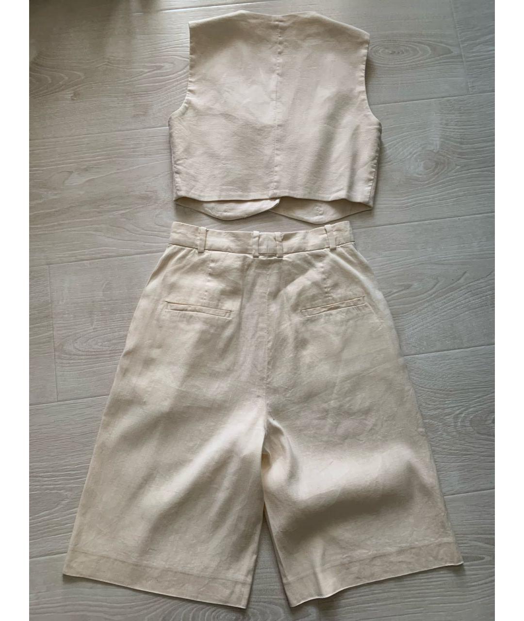 SANDRO Бежевый хлопковый костюм с брюками, фото 8