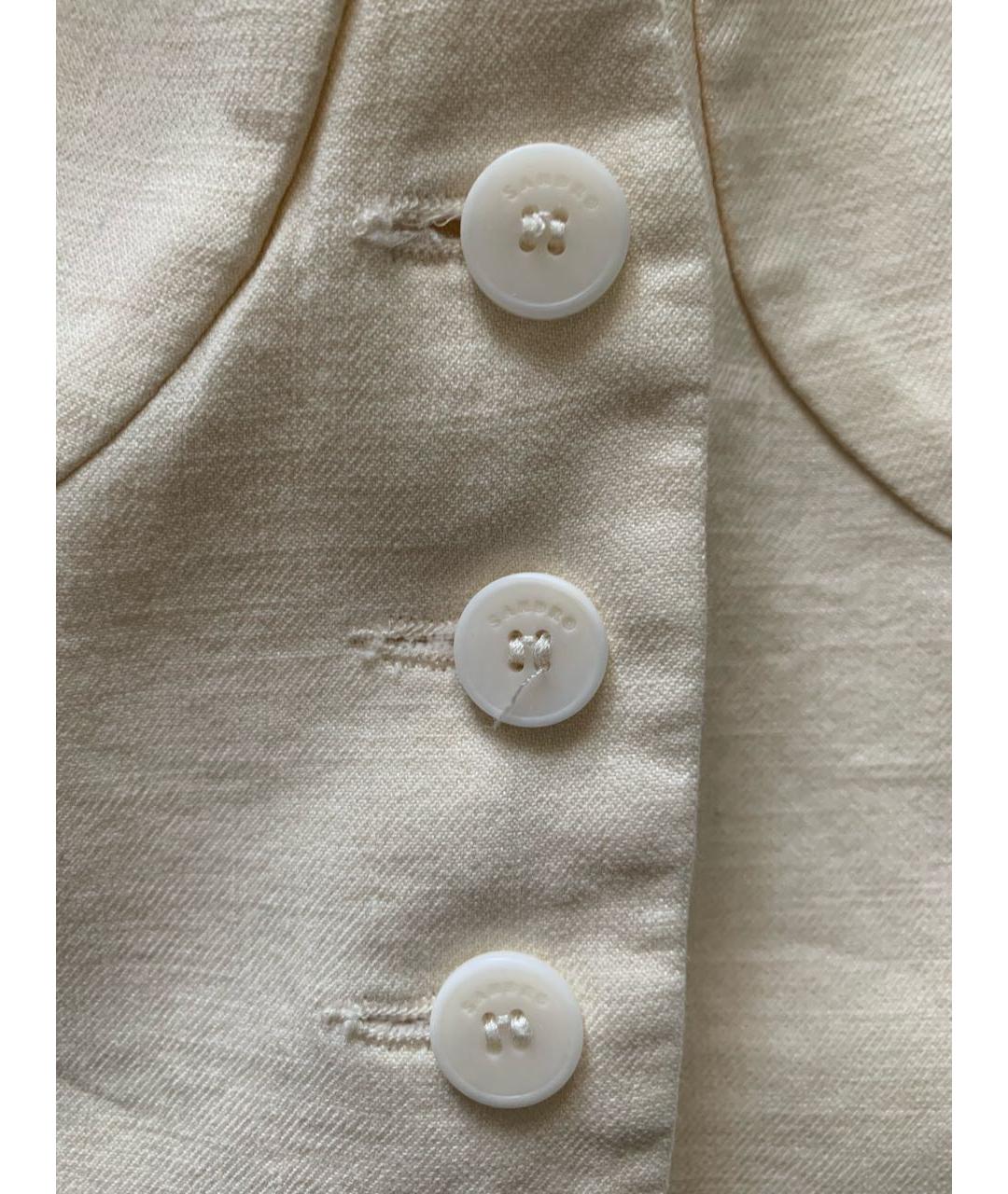 SANDRO Бежевый хлопковый костюм с брюками, фото 4